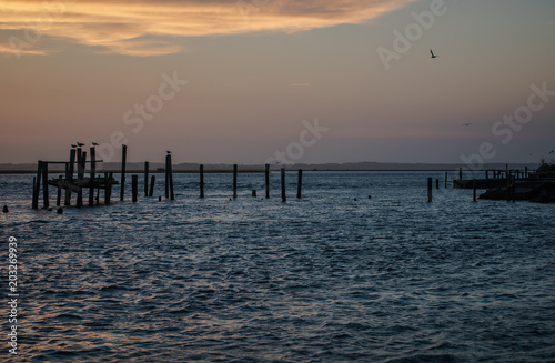 Sunset in the marina