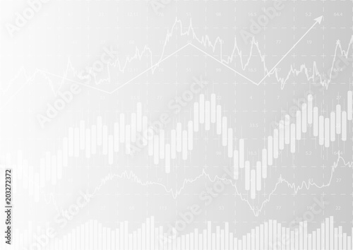 Financial graph with a linear diagram, a histogram in the stock market. Abstract vector background .