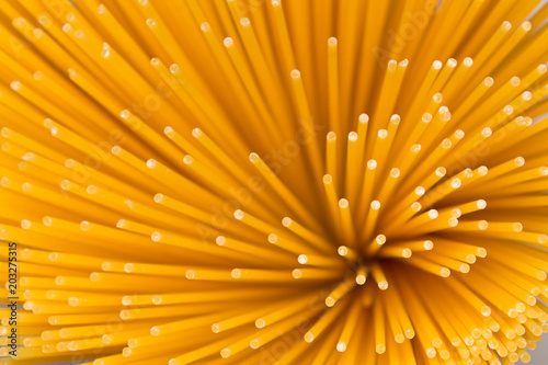raw spaghetti closeup