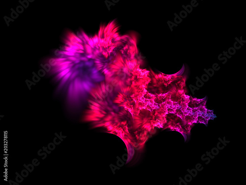 Hot pink smoke cloud explosion