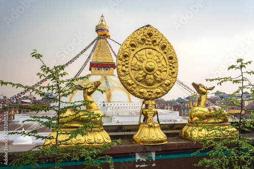 Sacred Buddhist symbol in Nepal.