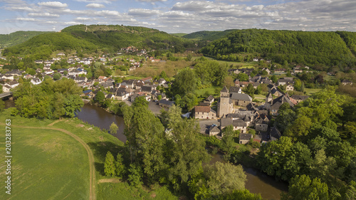 Condat sur Vezere is a beautiful village in the Dordogne department in Nouvelle Aquitaine in southwestern France. photo