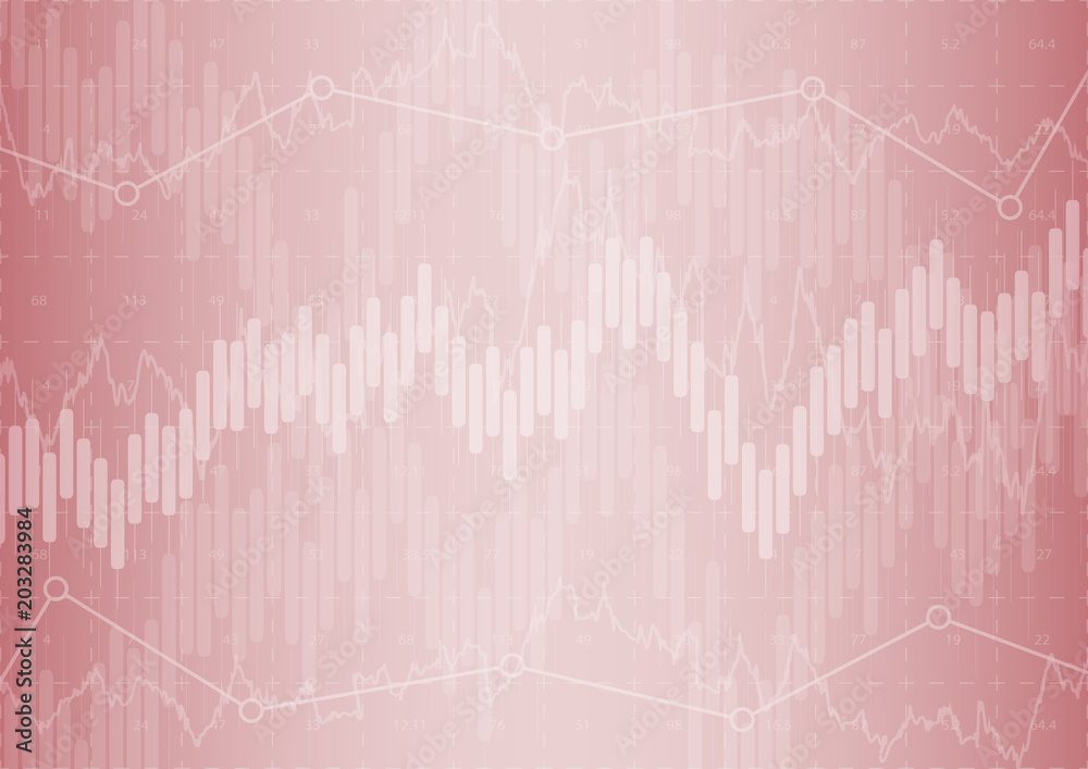 Fototapeta premium Abstract financial chart with stock graph market.Vector illustration