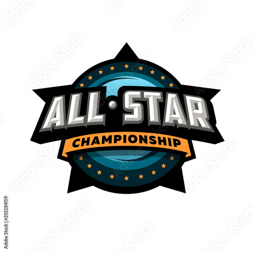 All star sports, template logo design.