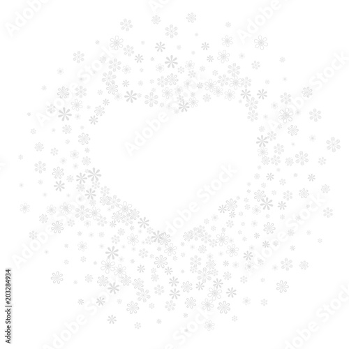 Flying delicate flowers