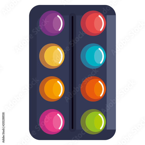 paint colors pallette icon vector illustration design