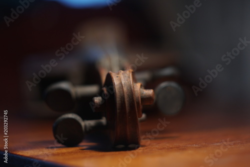 Close Up Of An Old Violin