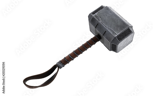 Hammer of Thor, Mjolnir 3d Illustration 3d render isolated photo