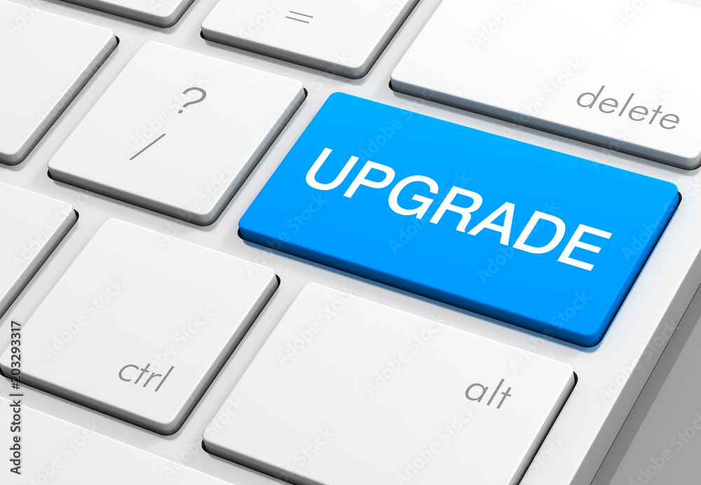upgrade keyboard concept 3d illustration upgrade keyboard concept 3d illustration