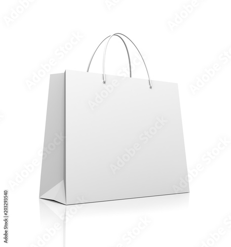 single shopping bag 3d illustration photo