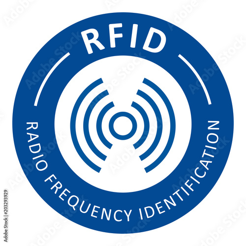 RFID Button Blau Industrie 4.0