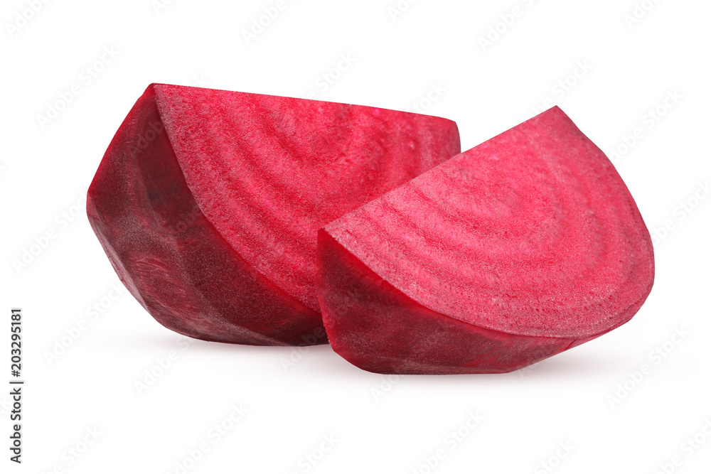 Beetroot slices isolated on white background. Beetroot slices isolated on white background.