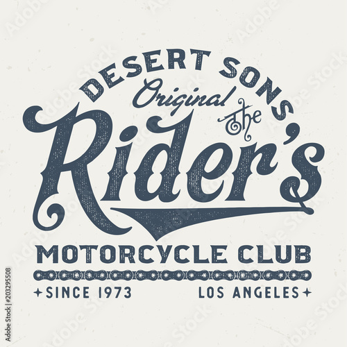 Rider´s Los Angeles - Vintage Tee Design For Print
