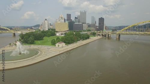 Aerial Pennsylvania Pittsburgh 4K