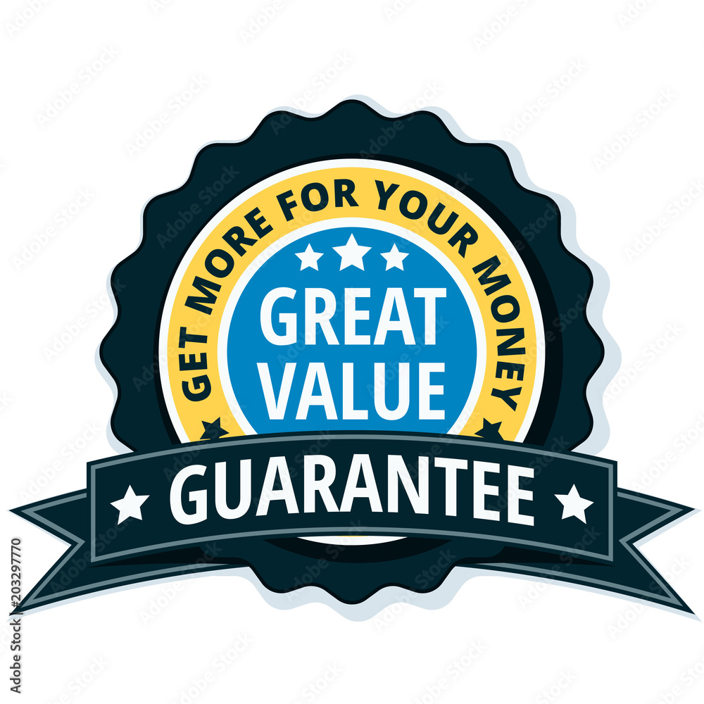 Great Value label illustration Great Value label illustration