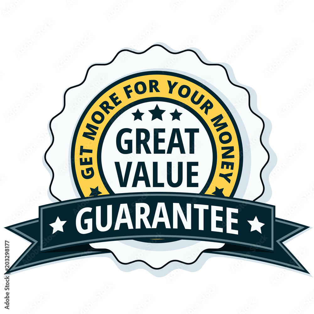 Great Value label illustration Great Value label illustration