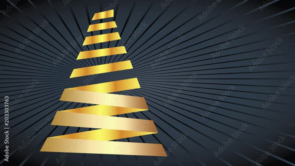 Animação com uma árvore de natal