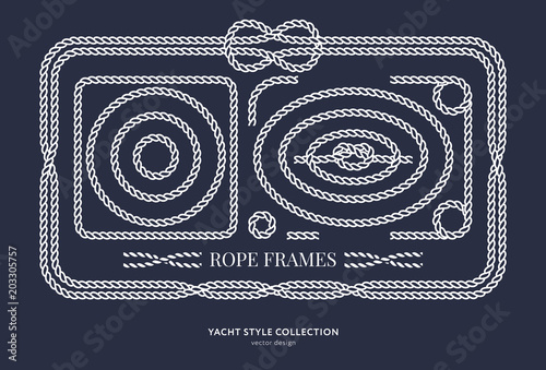 Nautical rope knots and frames