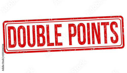 Double points grunge rubber stamp