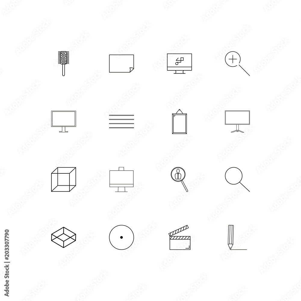 Creative Process And Design linear thin icons set. Outlined simple vector icons Creative Process And Design linear thin icons set. Outlined simple vector icons