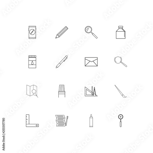 Creative Process And Design linear thin icons set. Outlined simple vector icons