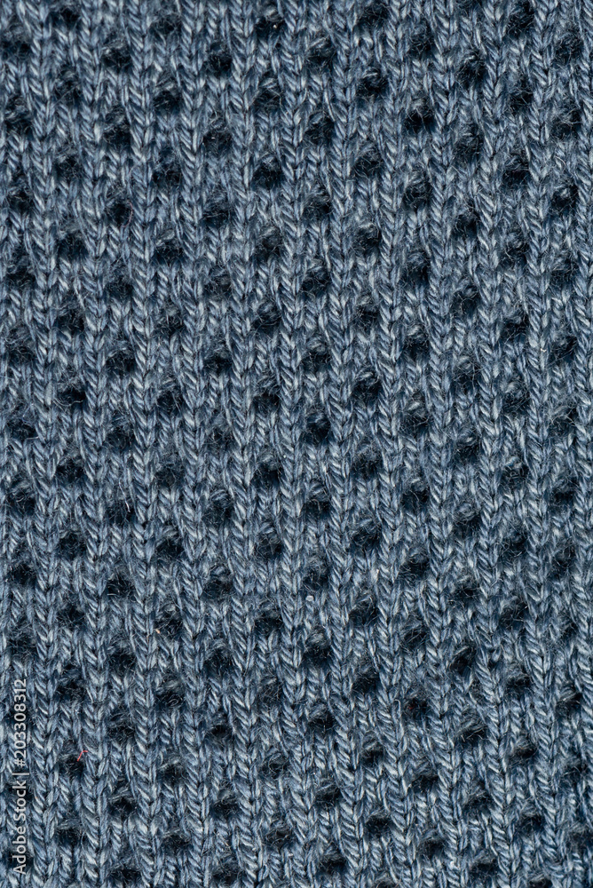 Macro eucalyptus pulp sustainable navy mesh knit textile texture Macro eucalyptus pulp sustainable navy mesh knit textile texture