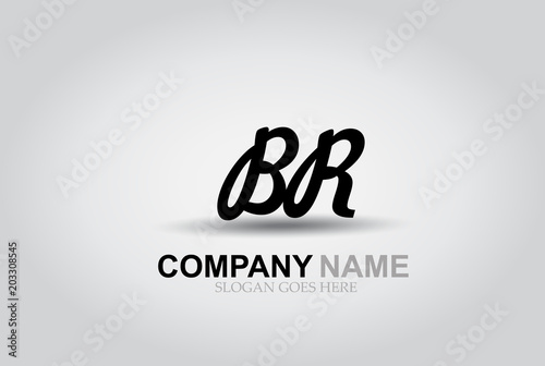 Vector Hand Drawn Letter BR Style Alphabet Font.