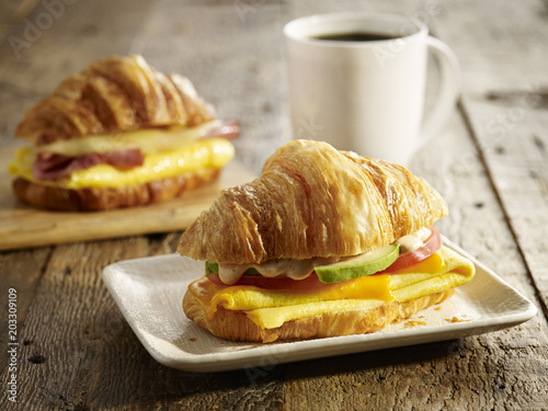 Egg Ham and Cheese Croissant