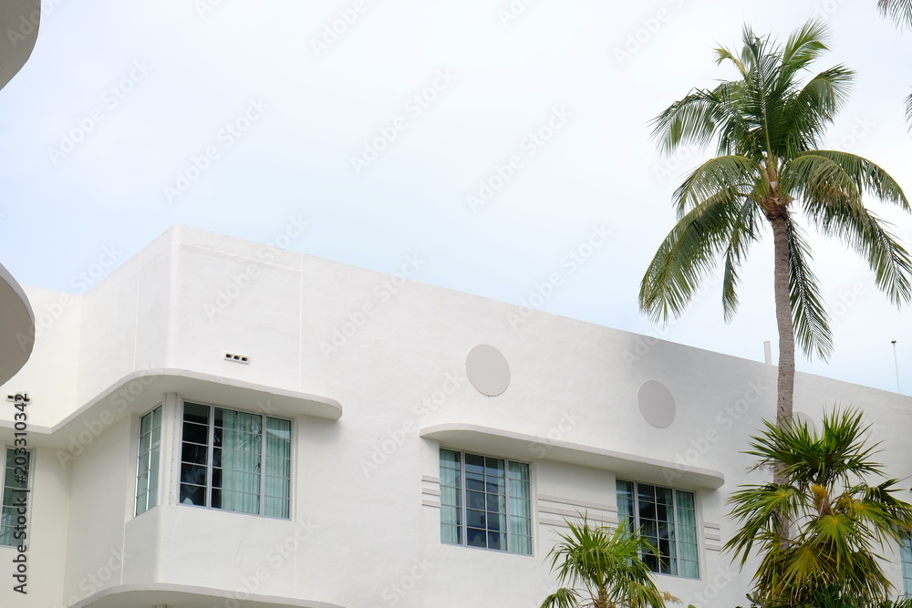 Exterior view of modern apartment Exterior view of modern apartment