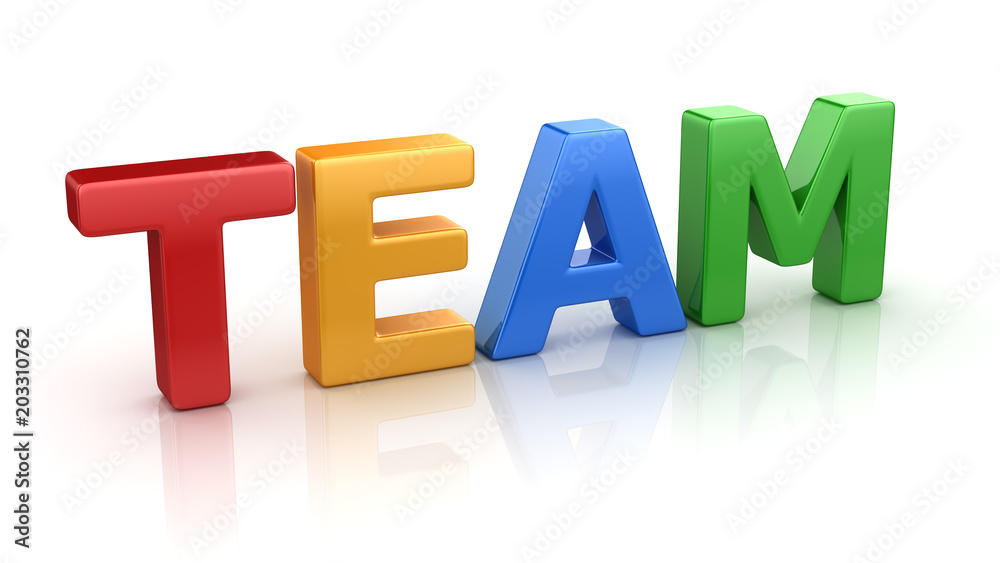 Colorful Team Text Colorful Team Text