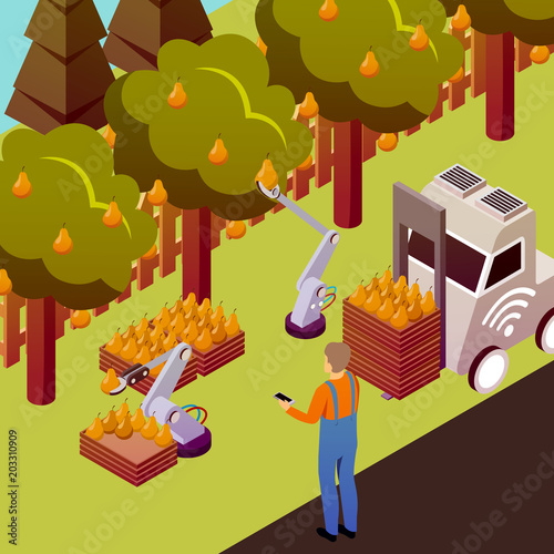 Robotised Fruit Collection Background