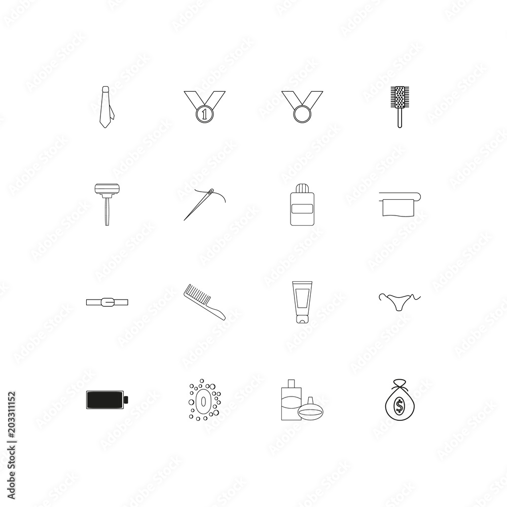 Beauty Dress And Clothes linear thin icons set. Outlined simple vector icons Beauty Dress And Clothes linear thin icons set. Outlined simple vector icons