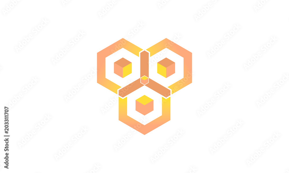 Abstract hexagon logo Abstract hexagon logo