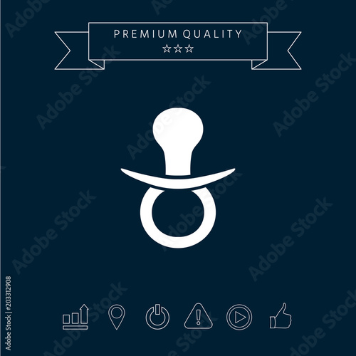  Baby pacifier icon