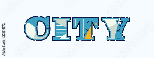 City Concept Word Art Illustration