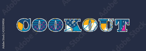 Cookout Concept Word Art Illustration