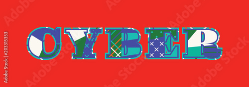 Cyber Concept Word Art Illustration