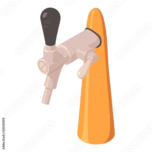 Beer tap icon. Isometric of beer tap vector icon for web design isolated on white background
