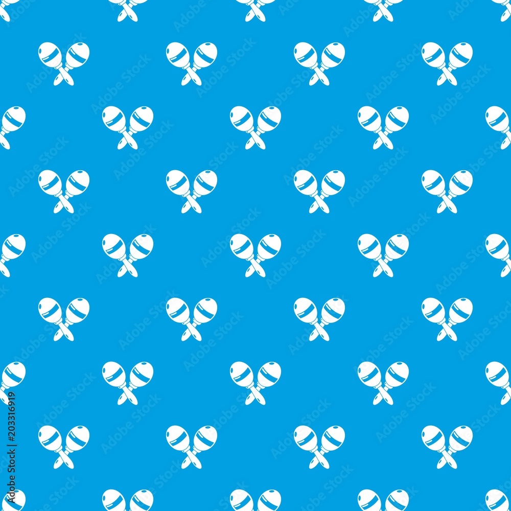 Maracas pattern vector seamless blue repeat for any use Maracas pattern vector seamless blue repeat for any use