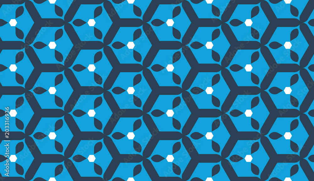 Fototapeta premium Design for printing on fabric, textile, paper, wrapper, scrapbooking. Traditional tile ornament retro, vintage style