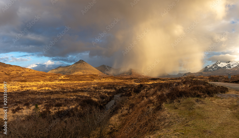 Dramatic weather Sligachan , Isle Of Skye , Scotland