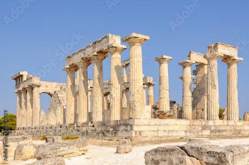 The Temple of Athena Aphaia is one of the ancient architectural wonders - Aegina, Greece