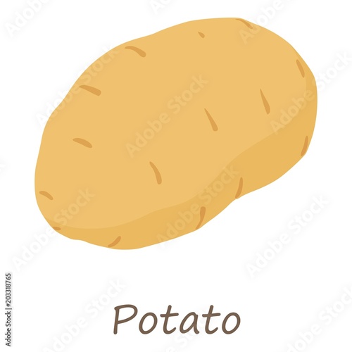 Potato icon. Isometric of potato vector icon for web design isolated on white background