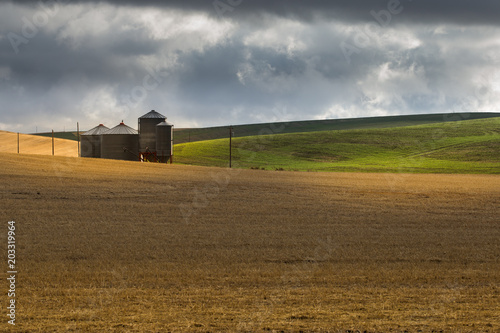 Farm Fields and Grain Bin © Jeremy