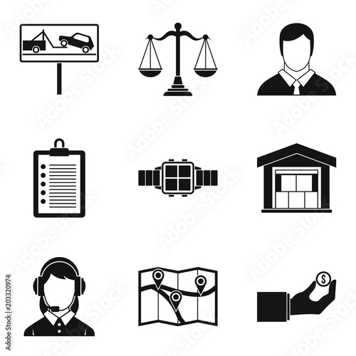Operating mode icons set. Simple set of 9 operating mode vector icons for web isolated on white background