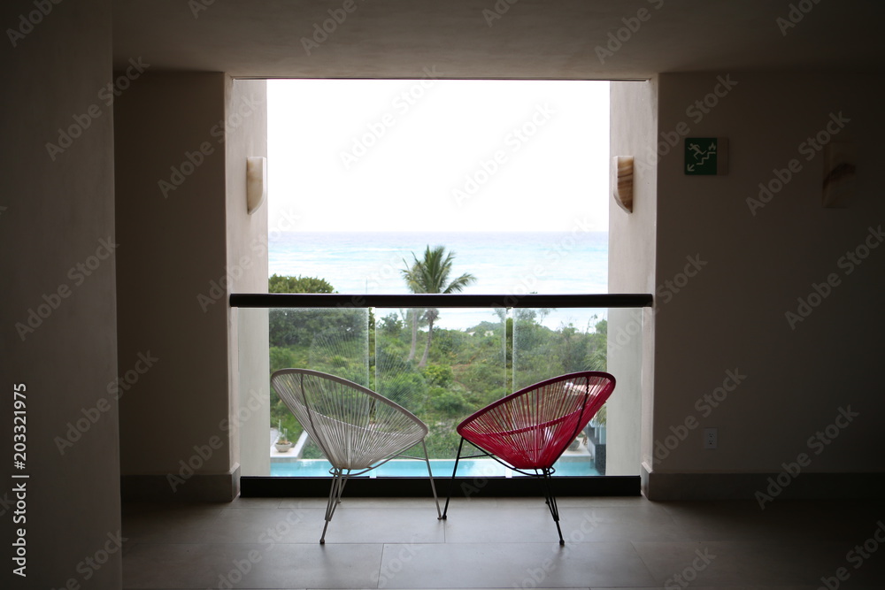 Fototapeta premium Overlooking chairs