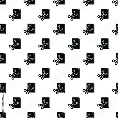 Scissors paper pattern vector seamless repeating for any web design