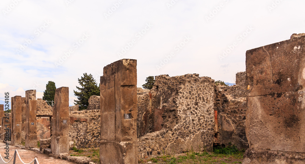 Crumbling Walls in Pompeii
