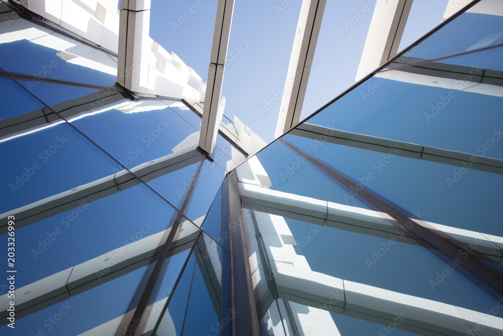 Abstract Geometric Reflection Architecture Abstract Geometric Reflection Architecture