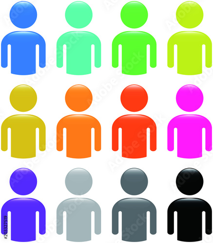 People icon illustration set